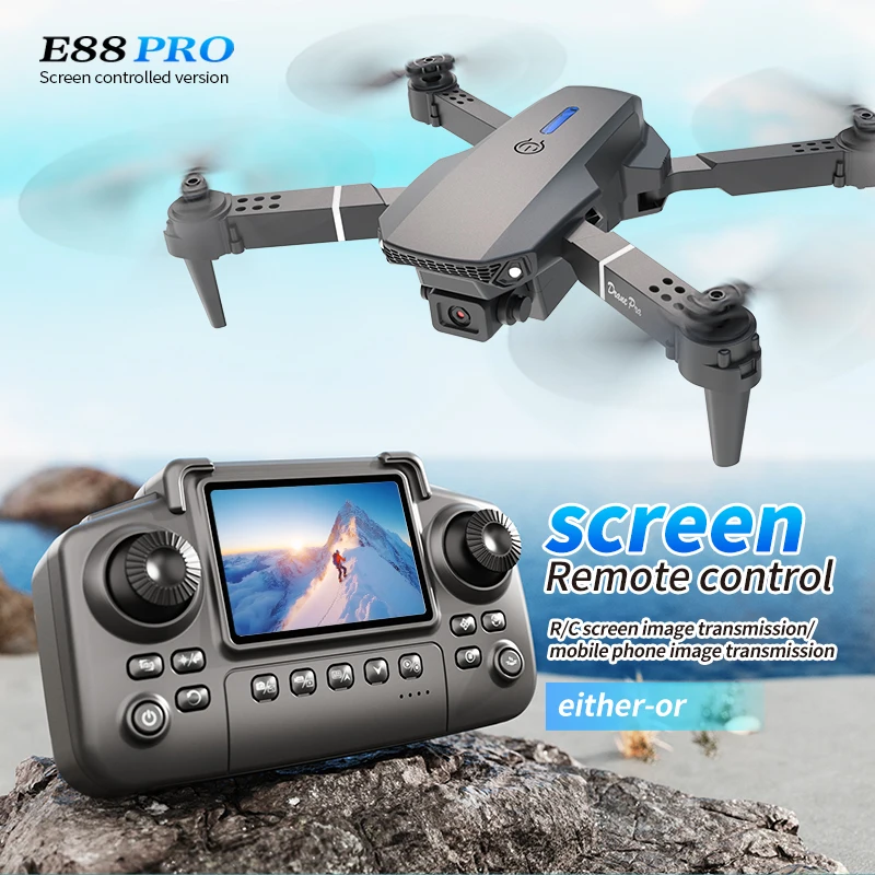 Drone Camera Hd - Professionelle E88 PRO Drohne mit Bildschirm,