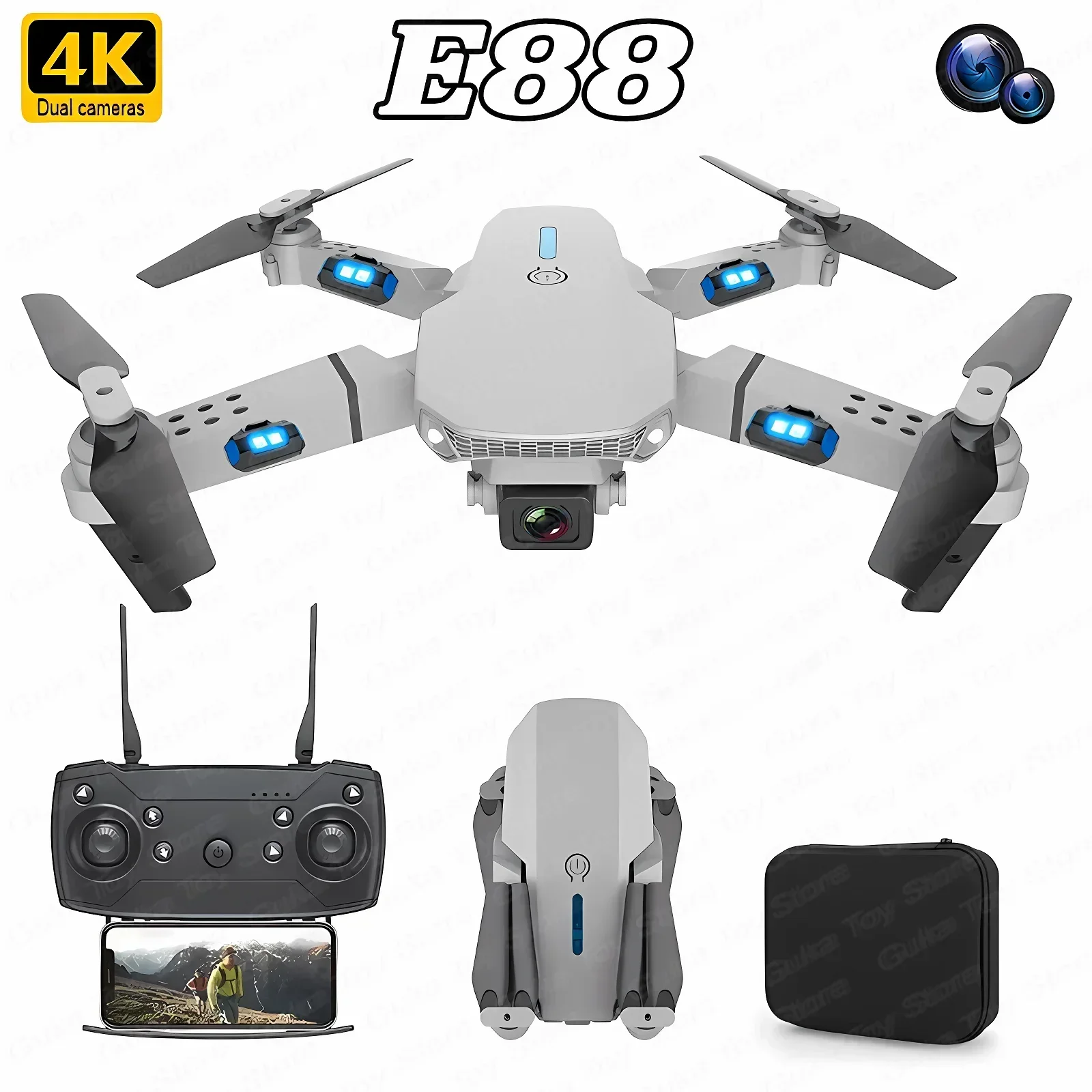 Drone Camera Hd - E88 Pro WIFI FPV Drohne Weitwinkel